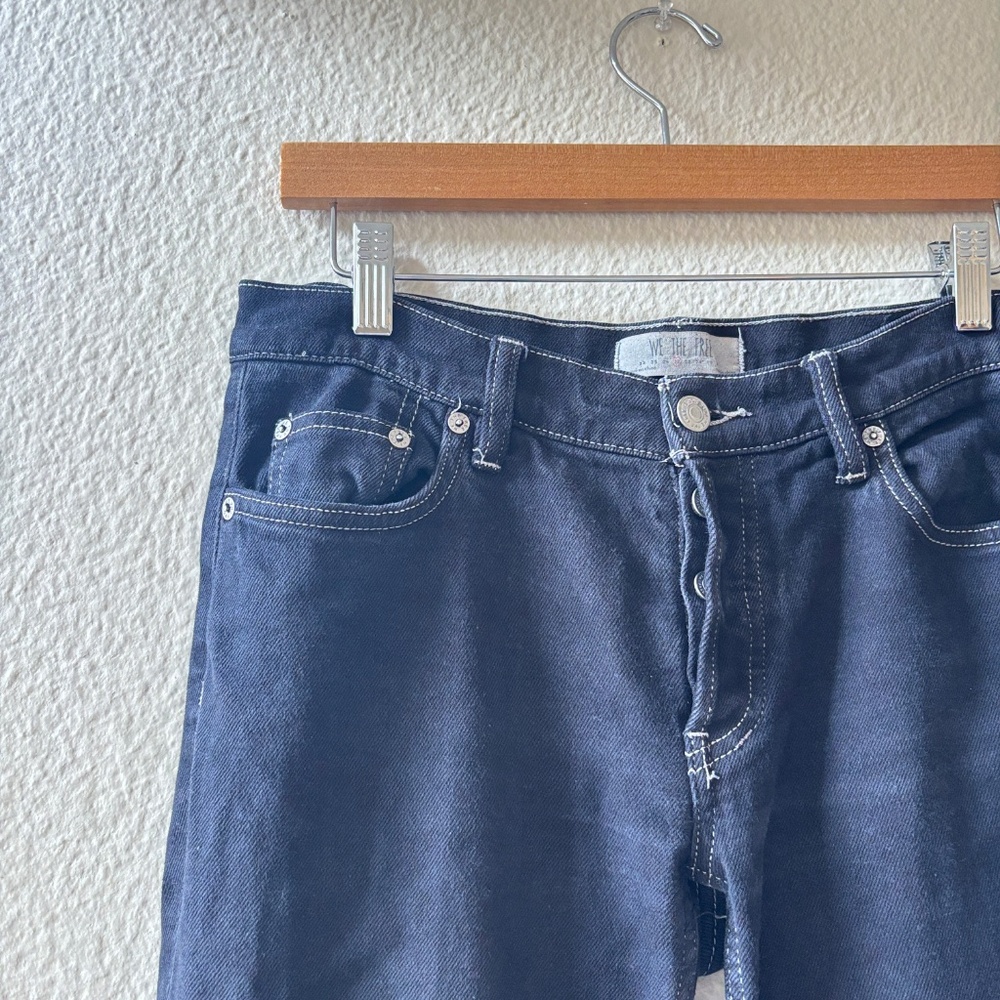 We the Free Jean Button Fly Size 27button fly cropped jeans 30 raw hem - Picture 3 of 6